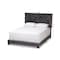Baxton Studio Candace Luxe and Glamour Dark Grey Velvet Upholstered Queen Size Bed 149-8951 - alternate 6